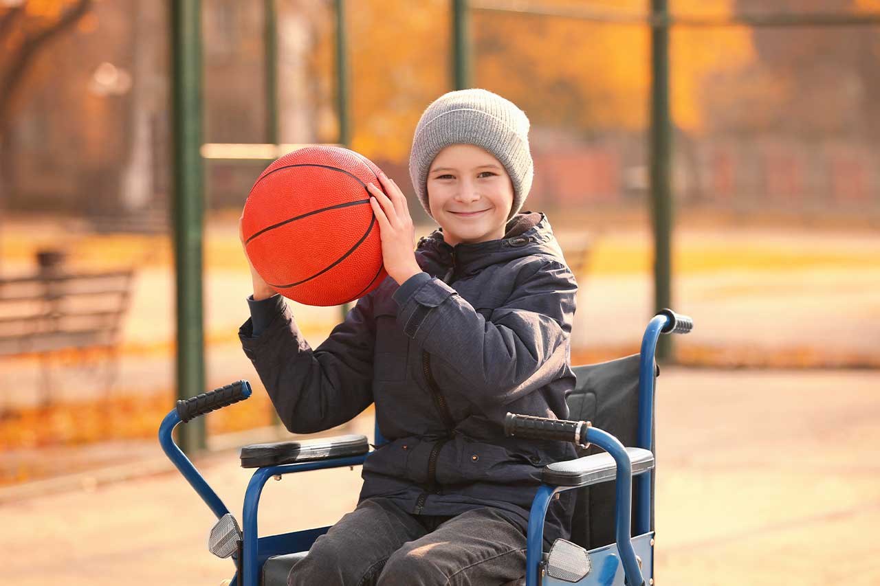 Young person with a basketball